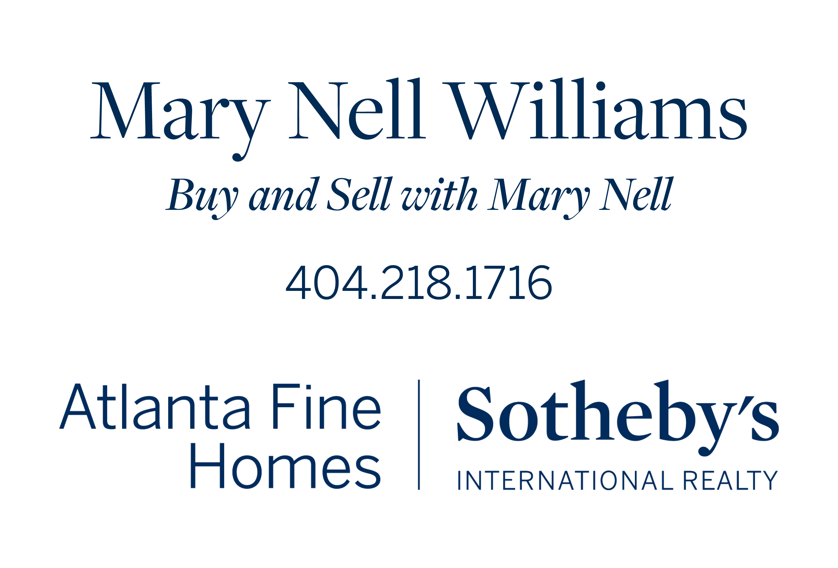 Mary Nell Williams - Atlanta Fine Homes Sotheby's International Realty